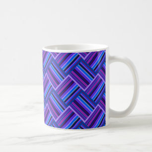 Blå och lila rand weave kaffemugg