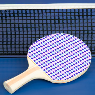 blå och lila randig elektrisk retro pingisracket