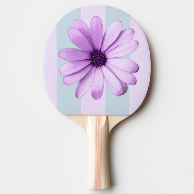 blå och lila randigt tusenskönemönster pingisracket (Framsidan)