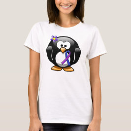 Blå och Lila Ribbon Penguin Tee