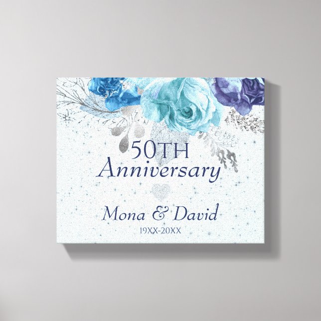 Blå och Lila Ro Canvastryck (Framsida)