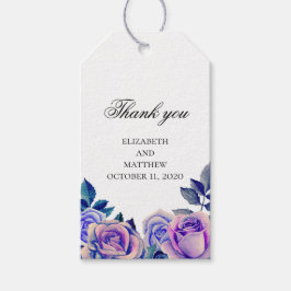 Blå och lila ro tackar er. märkrn för gåva från br presentetikett