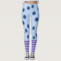 Blå och Lila Roligt Leggings