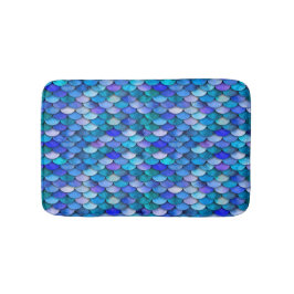 Blå och lila sjöjungfru badrumsmatta