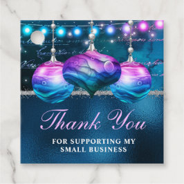 Blå och Lila Sjöjungfru Baubles Small Business Gåvor Etiketter