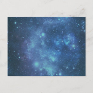 Blå och Lila Space-bild Vykort