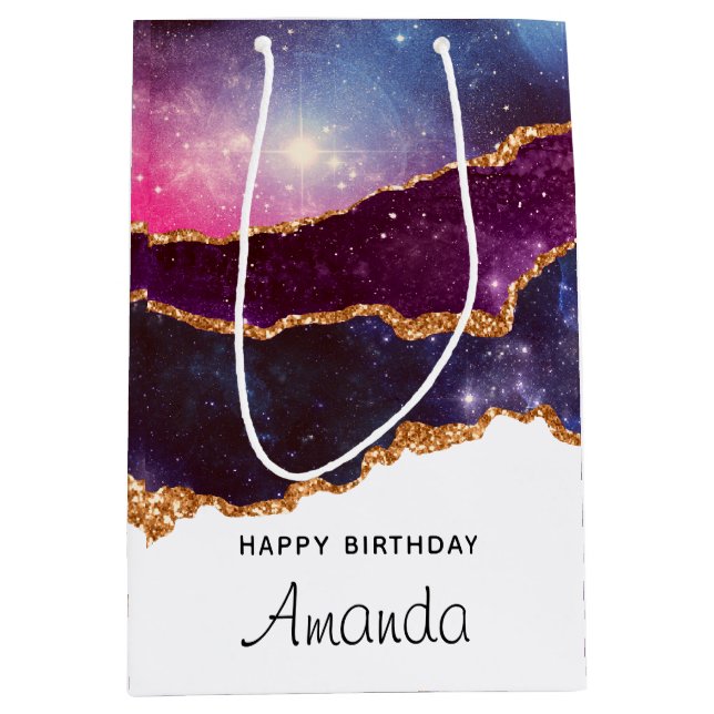 Blå och Lila Space och stjärnor - modern födelseda (Framsidan)