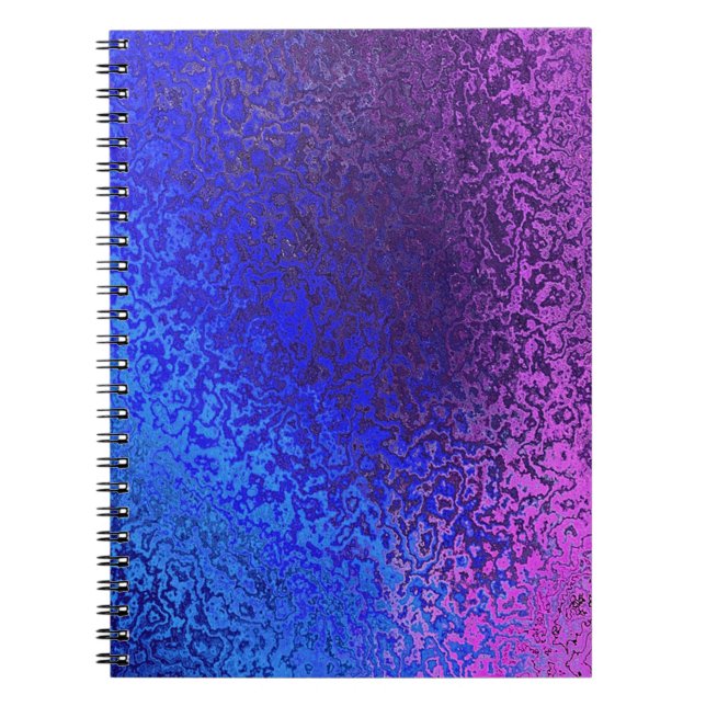 Blå och Lila Spiral Binder Anteckningsbok (Framsidan)