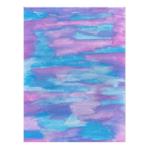 Blå och Lila Swirl Abstrakt Art