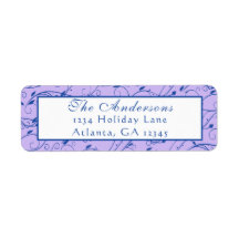 Blå och Lilac Blommigt Bröllop