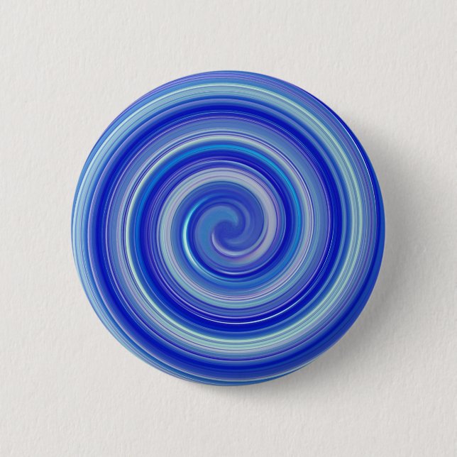 Blå och ljusblå spiral knapp (Framsida)