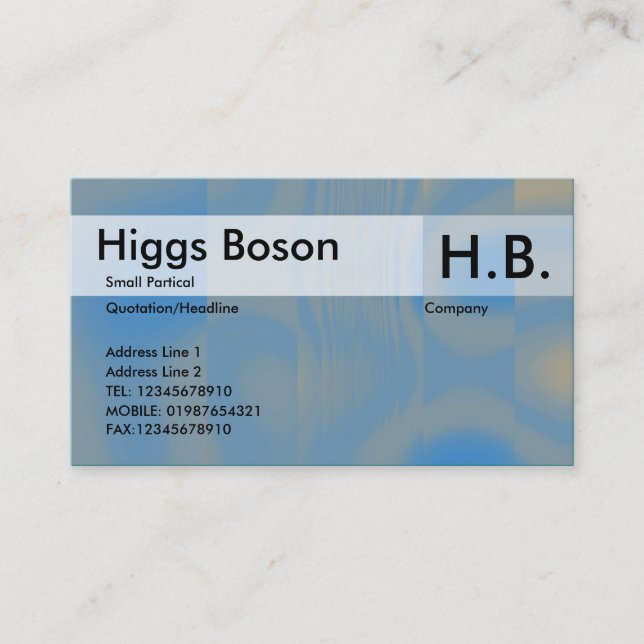Blå och Ljusbrun Visitkort (Framsida)