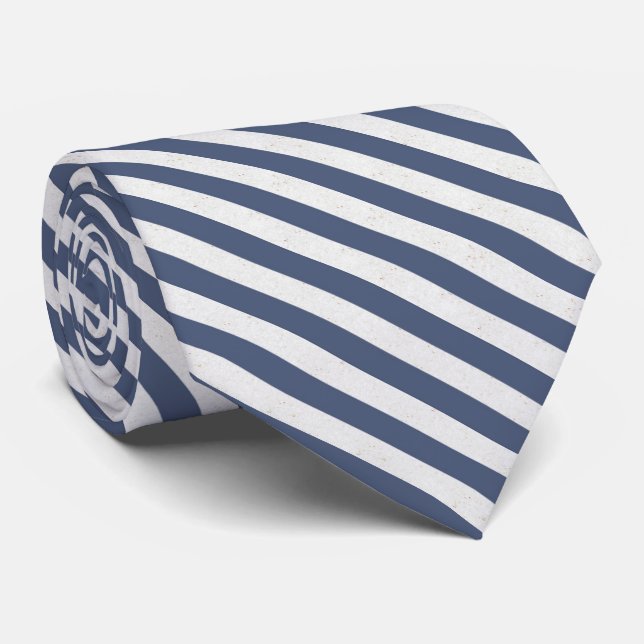 Blå och ljusgrå diagonala ränder  slips (Rullad)