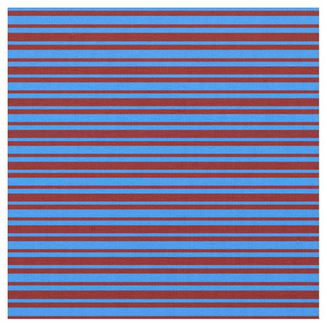 Blå och maronisk Färgad stripe/lind Mönster Tyg (Närbild)