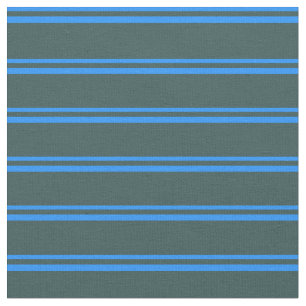 Blå och Mörk Slate Grått Stripe/Linted Mönster Tyg