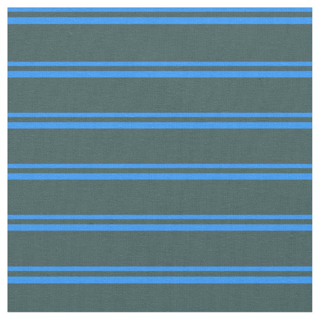Blå och Mörk Slate Grått Stripe/Linted Mönster Tyg (Närbild)