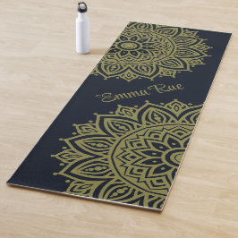 Blå och Oliv grönt Mandala