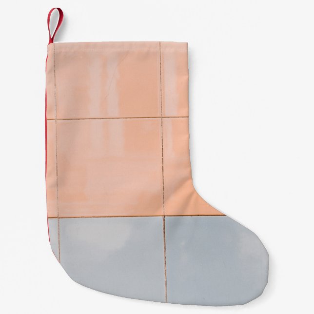 Blå och orange liten julstrumpa (Framsidan)