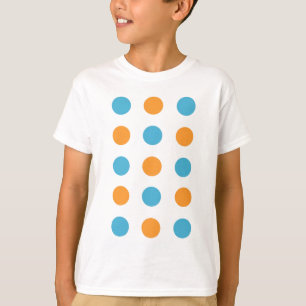 Blå och Orange Polka dots T-shirt