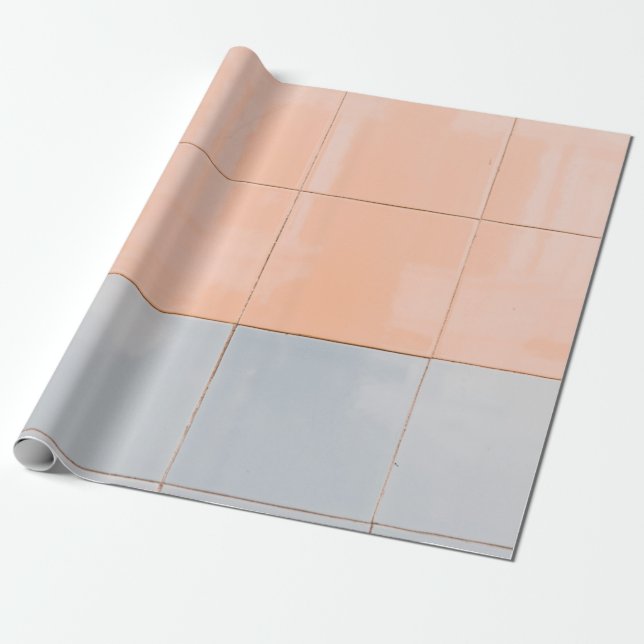 Blå och orange presentpapper (Utrullad)