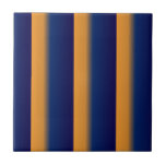 Blå och Orange Rand Kakelplatta<br><div class="desc">Bright orange rand med blå rand.</div>