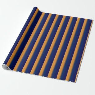 Blå och Orange Rand Presentpapper