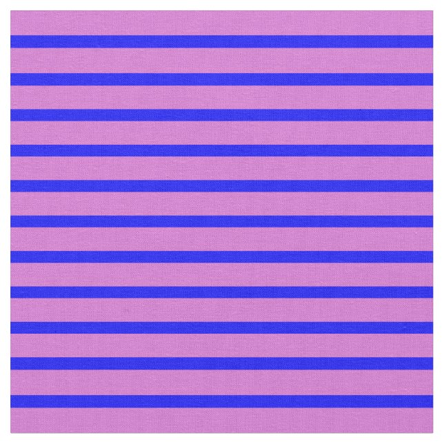 Blå och orkid Stripe Mönster Tyg (Närbild)
