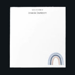 Blå och persiko-regnbåge Boho Design Anteckningsblock<br><div class="desc">Ett anteckningsblock med en söt och vismisk regnbåge. Blå och persikofärgade vattenfärger.</div>