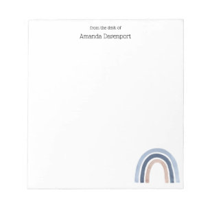 Blå och persiko-regnbåge Boho Design Anteckningsblock