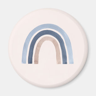 Blå och persiko-regnbåge Boho Design Magnet