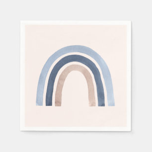 Blå och persiko-regnbåge Boho Design Pappersservett