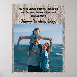 Blå och röd design för bästa pappa någonsin poster