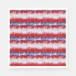 Blå och röd Fjärde juli Independence day Napk Pappersservett