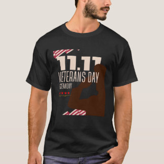 Blå och röd illustrativ Veterans Day 2025 – Patr T Shirt