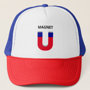 Blå och röd magnet keps