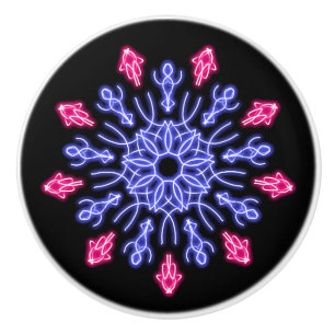 Blå och röd neonblomma knopp