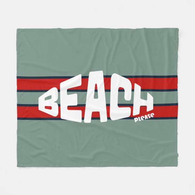 Blå och röd persikofärgad. fleecefilt (Framsidan (Horisontell))