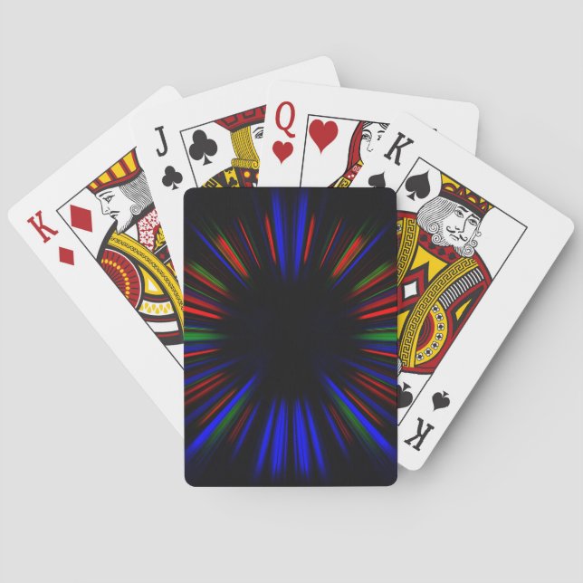 Blå och röd stjärna mönster casinokort (Baksidan)