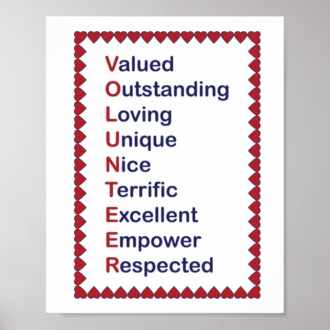 Blå och röd typografi vit Poster (Framsidan)