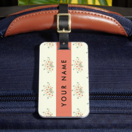 Blå och Röda blommor, Röd, ditt namn Bagagebricka