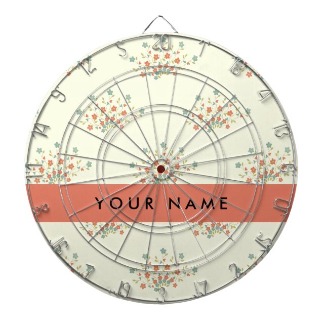 Blå och Röda blommor, Röd, ditt namn Darttavla (Framsidan)