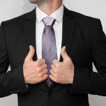 Blå och Röda Rand Mönster Slips<br><div class="desc">Rand mönster.</div>