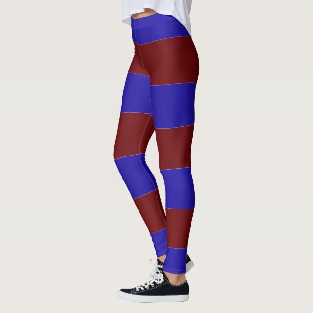 Blå och röda ränder leggings (Vänster)