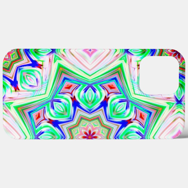 Blå och röda skuggor 8 poäng stjärna kaleidoskop (Baksida (horisontell))