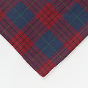 Blå- och rödspättade Robinson Tartan Fleecefilt