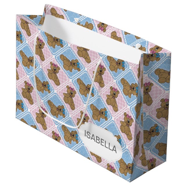 Blå och Rosa Baby Nallar (Framsidan Vinklad)