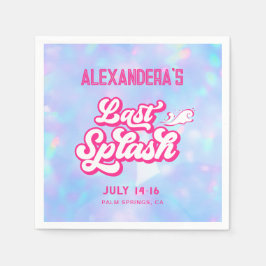 Blå och Rosa Bassäng Party Bachelorette Pappersservett