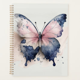 Blå och Rosa Butterfly Planner