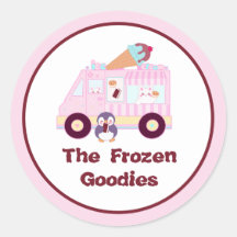 Blå och Rosa Cute Bunny Rabbit Ice Cream Lastbil