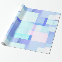 Blå och Rosa Färgblock Inpackningspapper Presentpapper